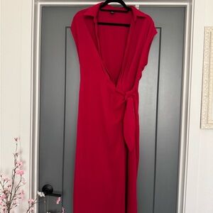 SHEIN Vibrant Red Maxi Dress